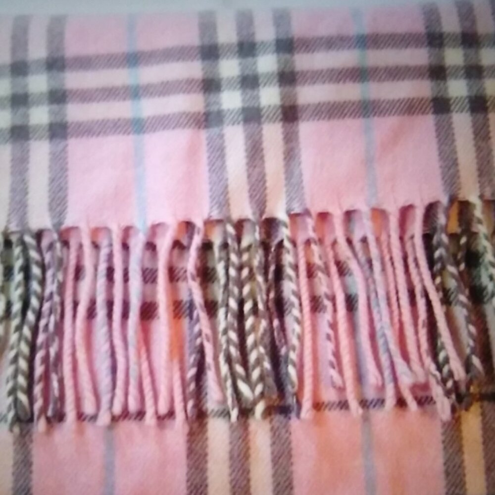 Pink Plaid Women's Scarf